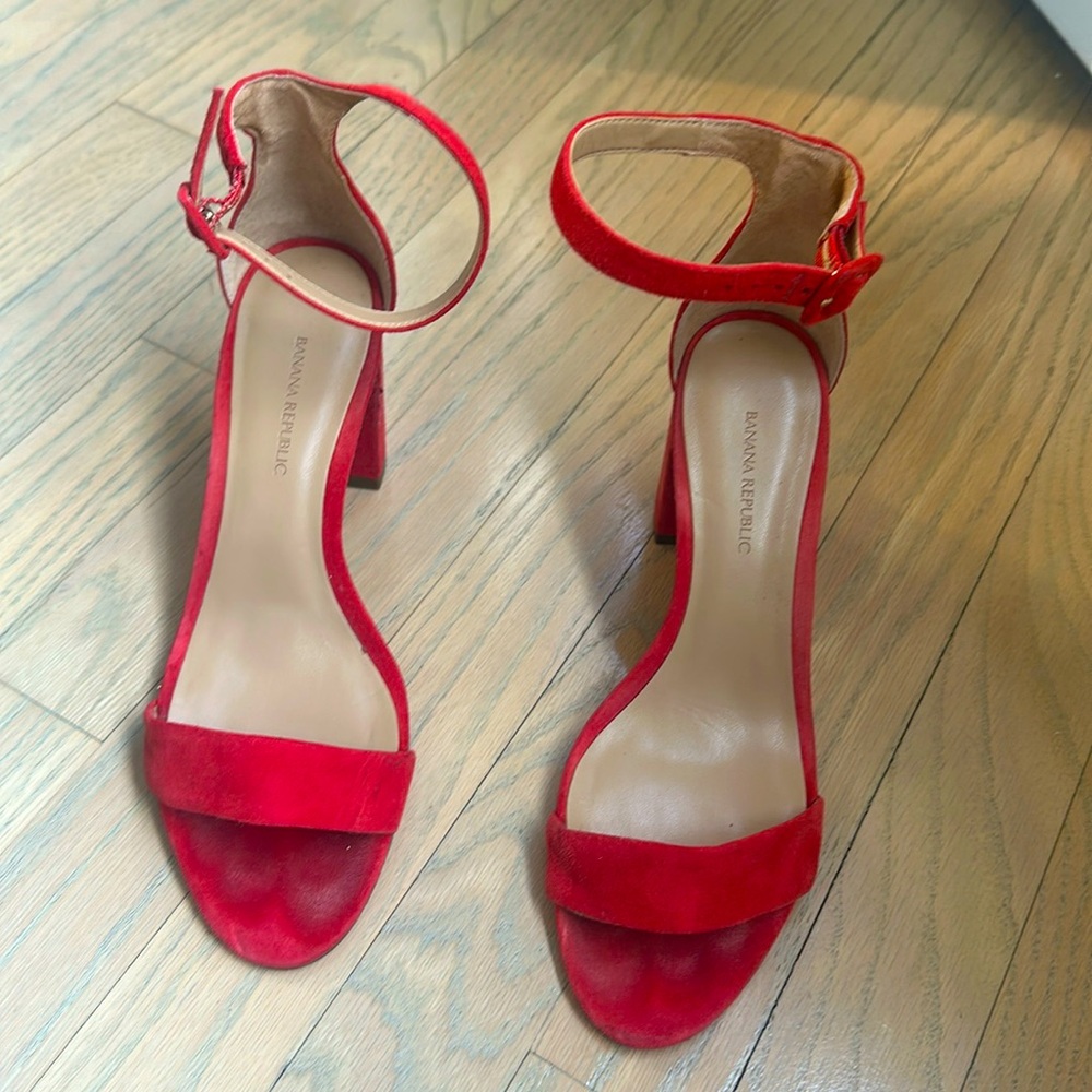 Banana Republic | Red Suede Heels